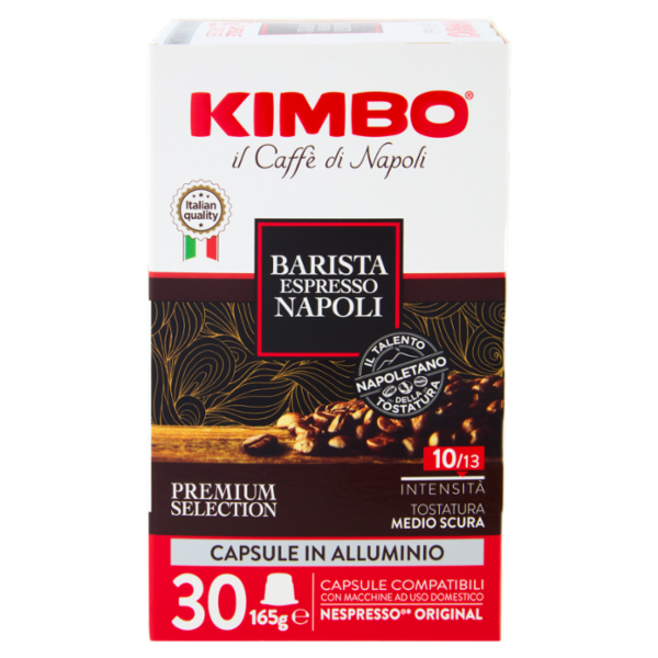 Kimbo Barista Espresso Napoli Capsule Compatibili con Macchine Nespresso* Original 30 x 5,5 g