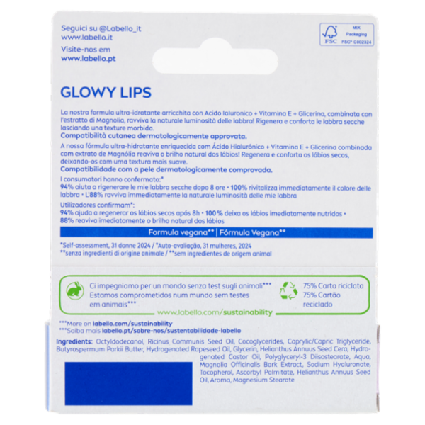 Labello Glowy Lips con Estratto di Magnolia 10 ml