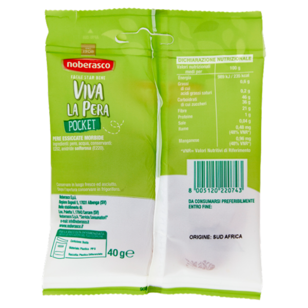 noberasco Viva la Pera Pocket 40 g