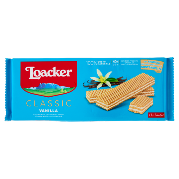 Loacker Classic Vanilla Wafer con crema alla Vaniglia Bourbon del Madagascar Wafers 175g