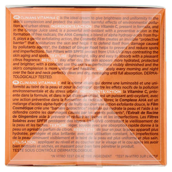 Clinians Vitamina C Trattamento Illuminante SPF15 50 mL