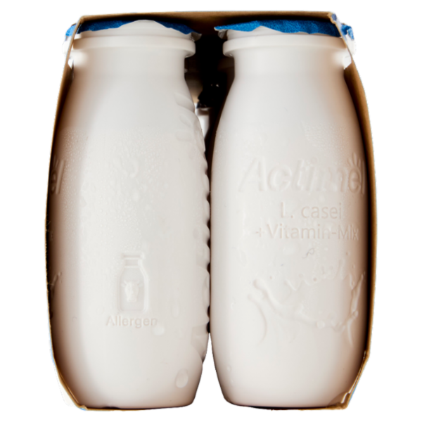 ACTIMEL, Yogurt da Bere con Vit B6 e D per il Sistema Immunitario, Bianco Naturale, 12X100G