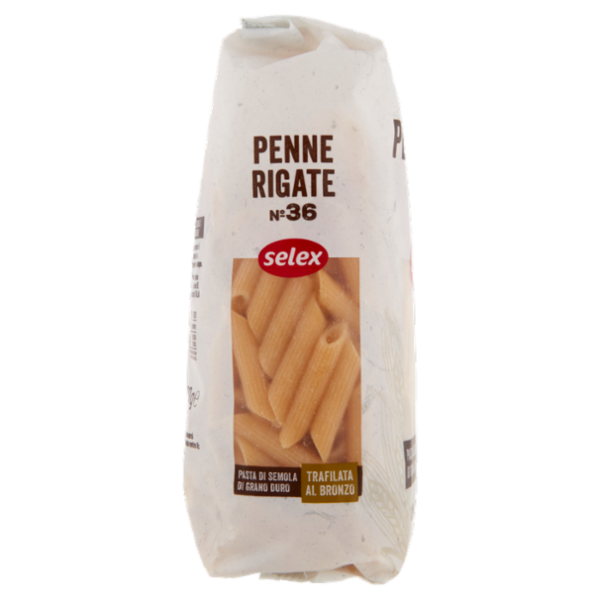 Selex Pasta di Semola Trafilata al Bronzo Penne Rigate 500 g