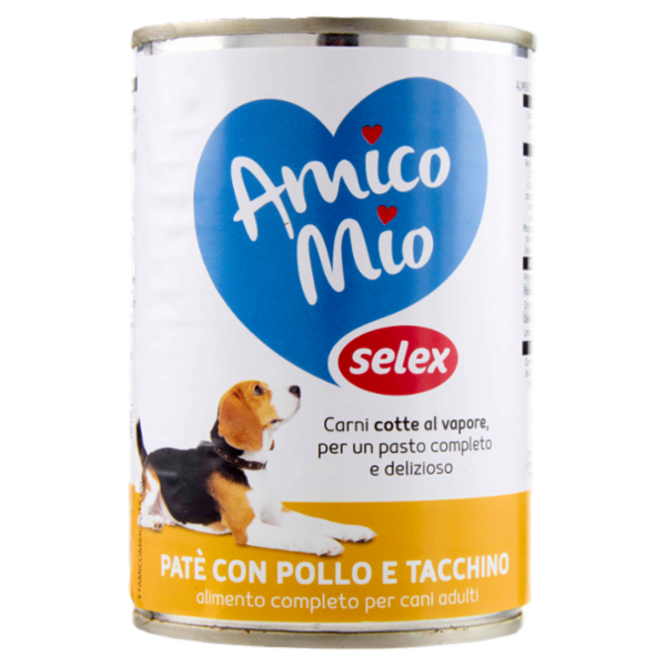 Selex Amico Mio Paté per Cane con Pollo e Tacchino 400 g