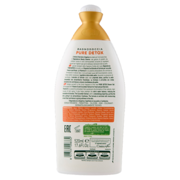 L'Angelica Beauty Essence Bagnodoccia Pure Detox Vitamina E 520 ml