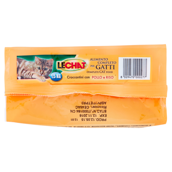 LeChat Croccantini Indoor Pollo Fresco e Riso 1,5 kg