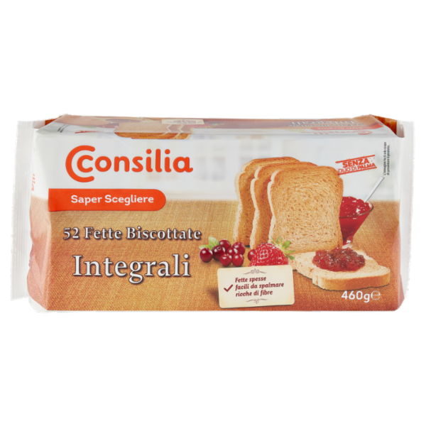 Consilia Saper Scegliere 52 Fette Biscottate Integrali 460 g (senza olio di palma)