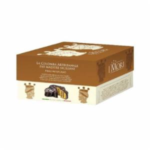 Colomba Al Nero Modicano. Colomba Artigianale Farcita Con Crema Al Cioccolato Di Modica Ricoperta Con Glassa Al Cioccolato Scaglie Di Cioccolato Fondente 800 Gr