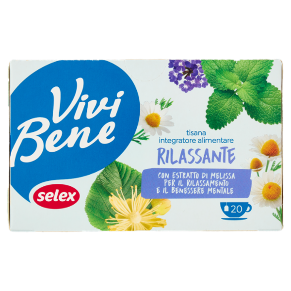 Selex Vivi Bene Tisana Rilassante con Estratto di Melissa 20 Filtri 20 Filtri 32 g