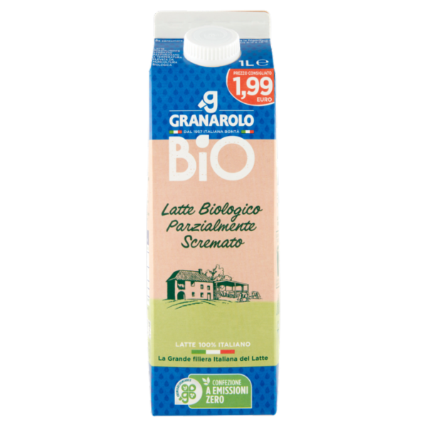 Granarolo Bio Latte Biologico Parzialmente Scremato 1 L