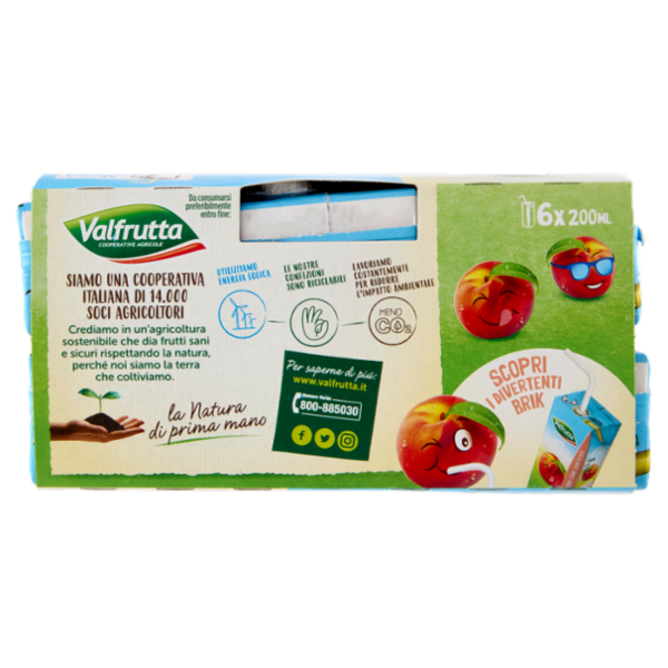 Valfrutta Pesca Italiana Succo e polpa di frutta 6 x 200 ml