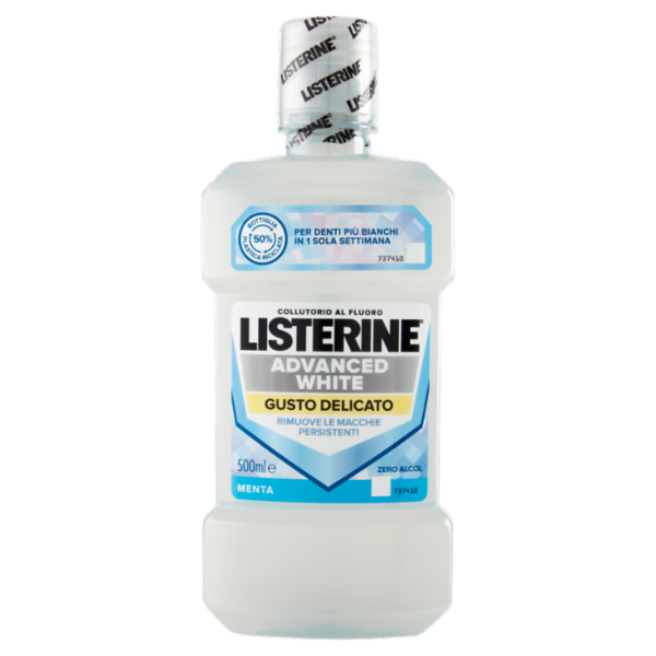 Listerine Advanced White Gusto Delicato Menta 500 ml
