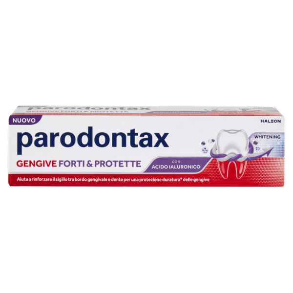 Parodontax Dentifricio Gengive Forti & Protette Whitening con Acido Ialuronico 75 ml
