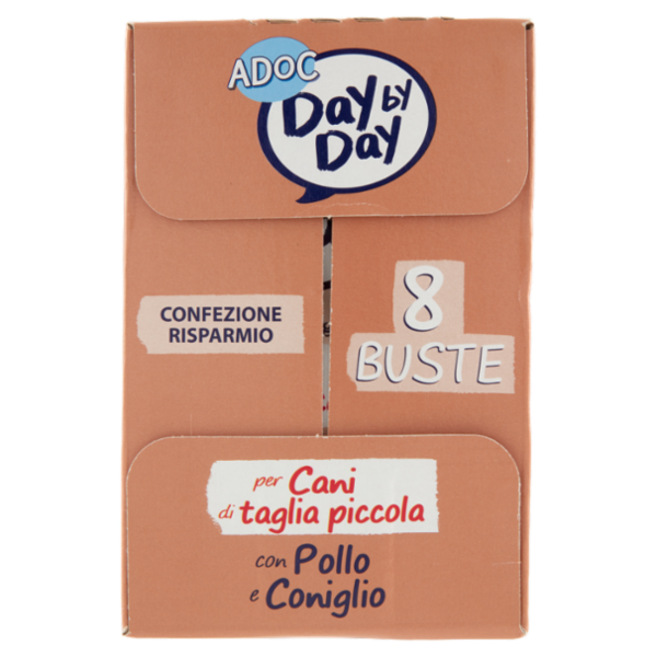 ADoC Day by Day per Cani di taglia piccola con Pollo e Coniglio 8 x 100 g