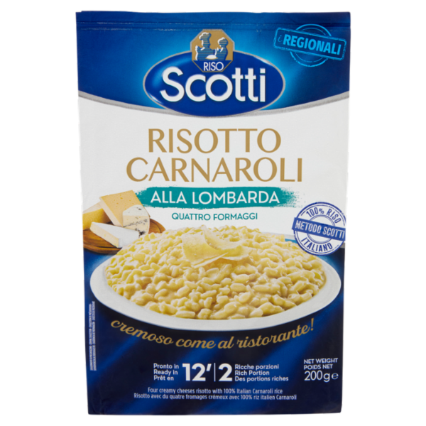 Riso Scotti i Regionali Risotto Carnaroli alla Lombarda Quattro Formaggi 200 g