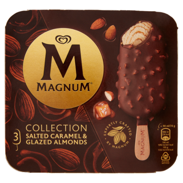 Magnum Collection Salted Caramel & Glazed Almonds 3 x 74 g