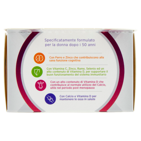 Multicentrum donna 50 + integratore multivitaminico completo con vitamina D, acido folico 30 cpr 49g