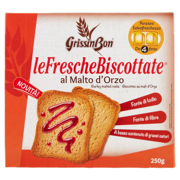 GrissinBon leFrescheBiscottate al Malto d'Orzo 250 g