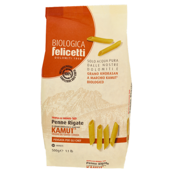 Felicetti Biologica Penne Rigate di Grano Khorasan a Marchio Kamut 500 g