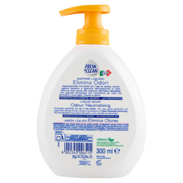 Fresh & Clean Sapone Liquido Elimina Odori con Odour Neutralizer 300 ml