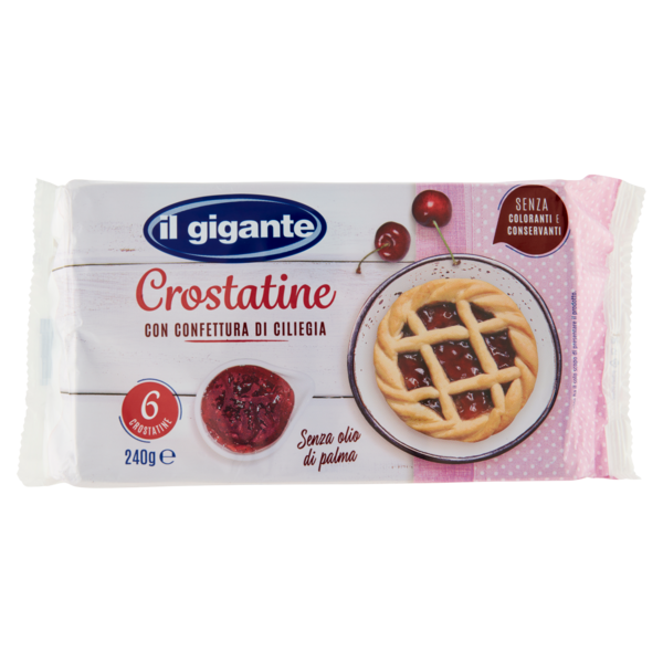 IL GIGANTE Crostatine con Confettura di Ciliegia 6 x 40 g