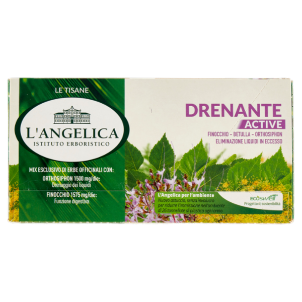 L'Angelica Le Tisane Drenante Active 18 Filtri 35,1 g