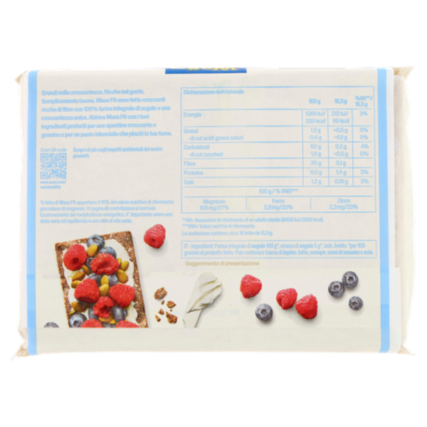 Wasa Fit Cracker con Crusca di Segale 275g