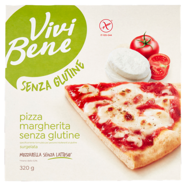 Vivi Bene Senza Glutine Pizza Margherita Surgelata Senza Glutine 320 g