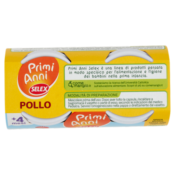Selex Primi Anni Omogeneizzato di Carne Pollo Biologico 2x80 g