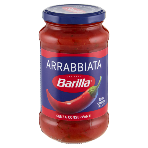 Barilla Sugo Arrabbiata Pomodoro e Peperoncino con 100% Pomodoro Italiano Condimento per Pasta 400g