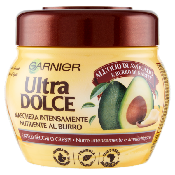 Garnier Ultra Dolce Maschera nutrizione intensa all'olio di avocado e burro di karité 300 ml