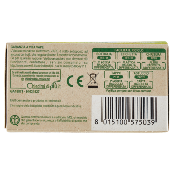 VAPE Elettroemanatore Liquido Verdessenza + Ricarica 36 ml