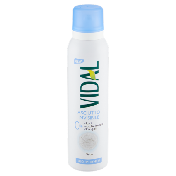 Vidal Asciutto Invisibile Talco Deo Spray 48 h 150 ml