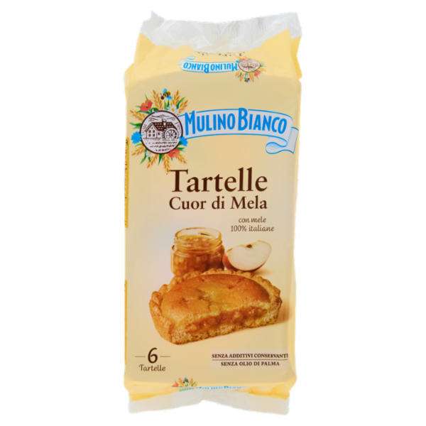 Mulino Bianco Tartelle Cuor di Mela Merenda con Mele 100% Italiane 6 pezzi 288g