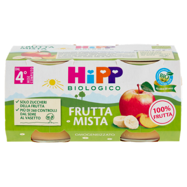 HiPP Biologico Frutta Mista Omogeneizzato 2 x 80 g