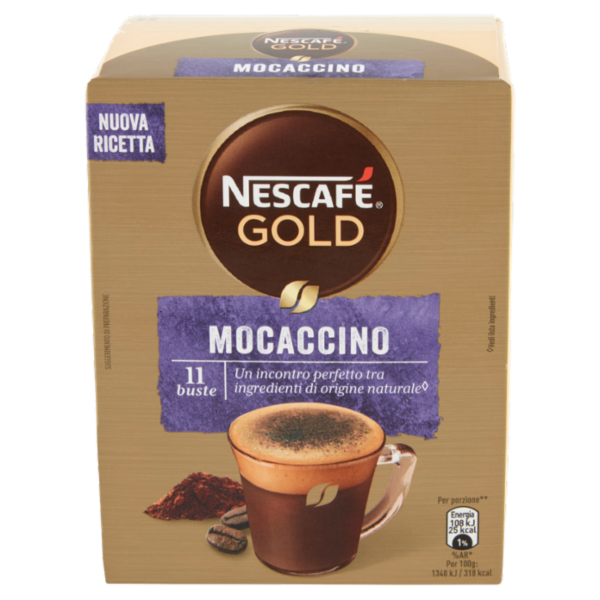 NESCAFÉ Gold Mocaccino Preparato solubile per caffè al cacao astuccio 11 bustine 88g
