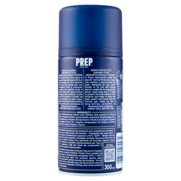 Prep Schiuma da Barba Dermoprotettiva Profumo Classico 300 ml