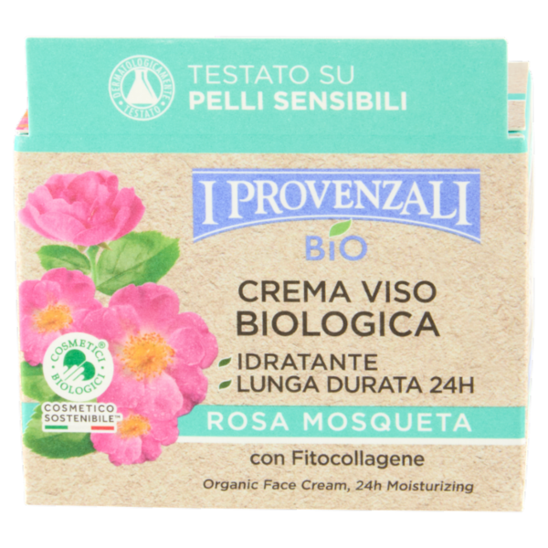 I Provenzali Bio Crema Viso Biologica Rosa Mosqueta 50 mL