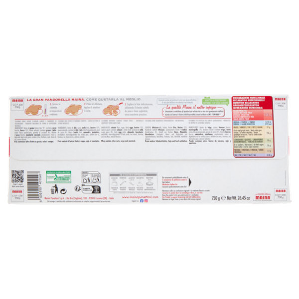 Maina la Gran Pandorella Colomba Senza Canditi 750 g