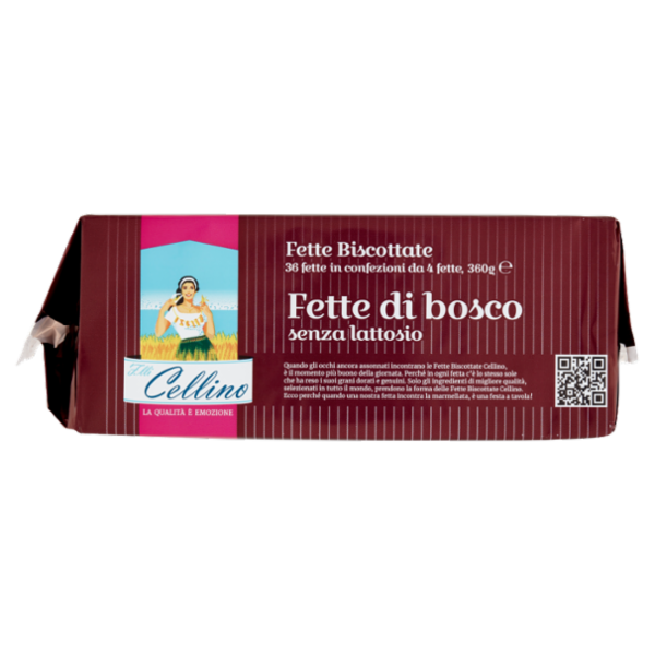 F.lli Cellino Fette di bosco senza lattosio Fette Biscottate 360 g