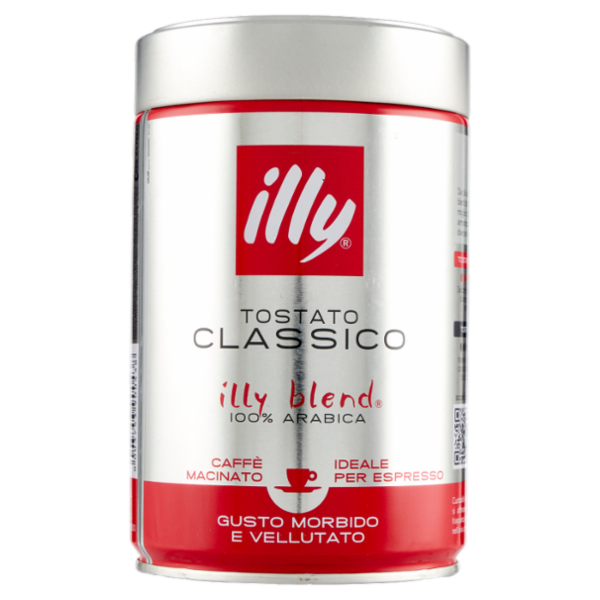 illy Tostato Classico Caffè Macinato Ideale per Espresso 250 g
