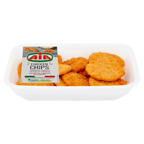 Aia Chicken Chips Chips di Filetti di Pollo Panate 0,190 kg