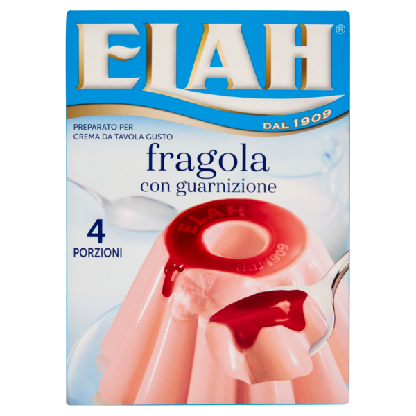 Elah Preparato per Crema da Tavola Gusto fragola con guarnizione 95 g