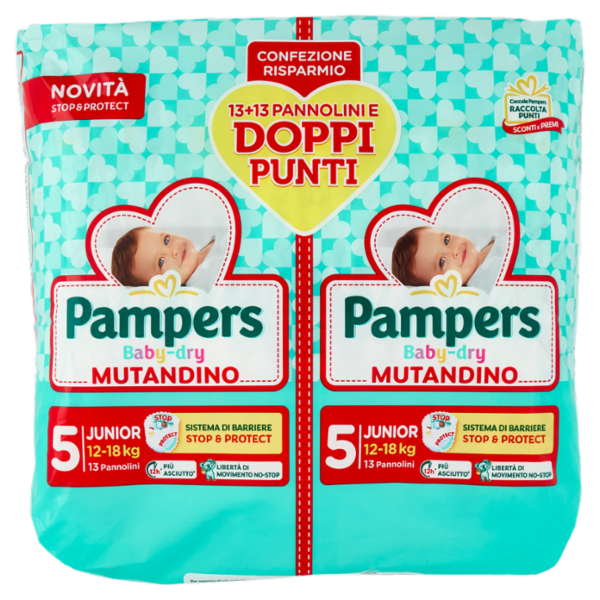 Pampers Baby-dry Mutandino Junior 13 + 13 pz