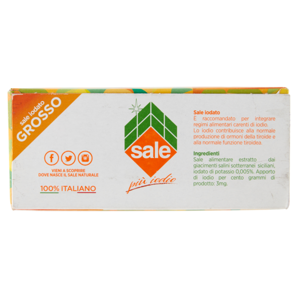 Italkali sale iodato Grosso sale più iodio 1000 g