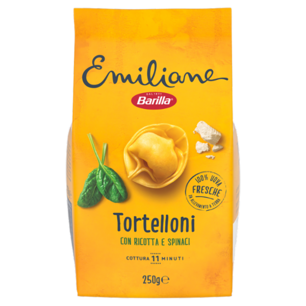 Barilla Emiliane Tortelloni Pasta all'Uovo ripiena con Ricotta e Spinaci 250 g