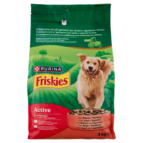 PURINA FRISKIES Active Manzo e Verdure 3kg