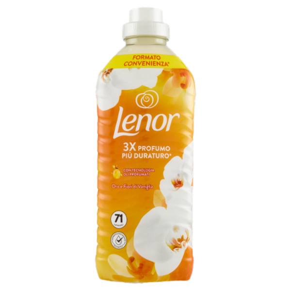Lenor Ammorbidente Lavatrice Concentrato, Oro e Fiori di Vaniglia, 71 Lavaggi 1,491 L