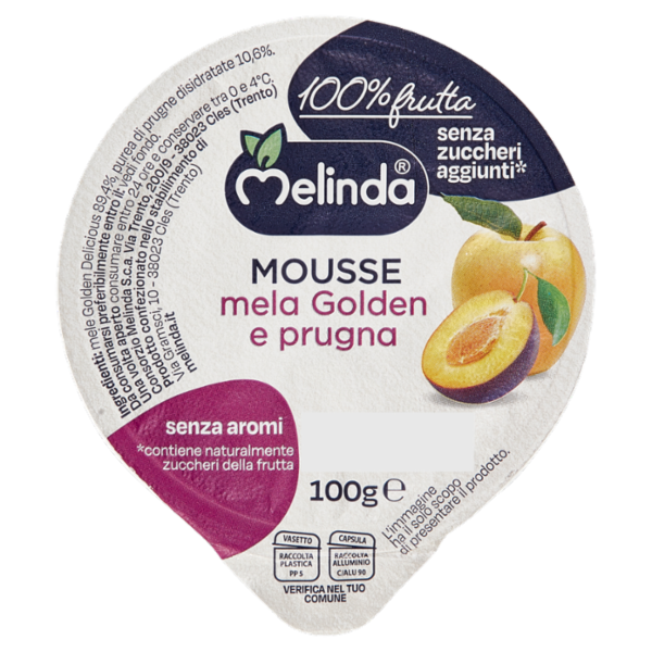 Melinda Mousse mela Golden e prugna 100 g
