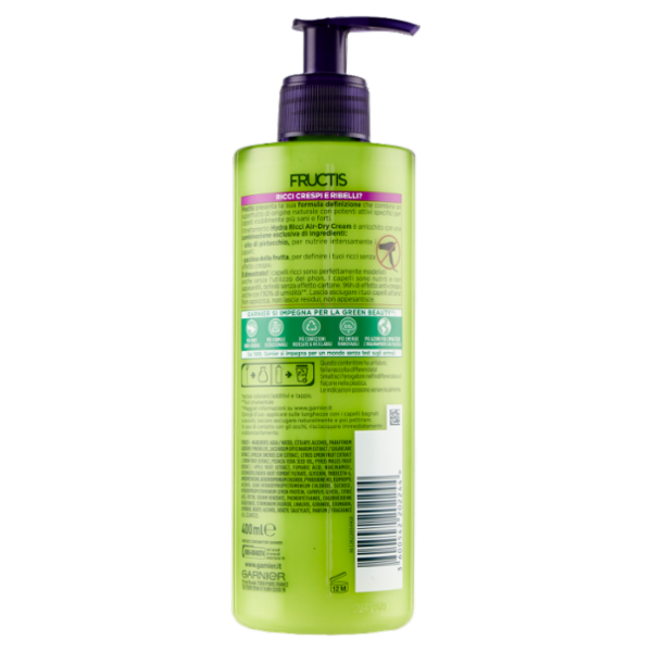 Garnier Trattamento Fructis Hydra Ricci Contouring, per Capelli Ricci Tendenti al Crespo, 400 ml